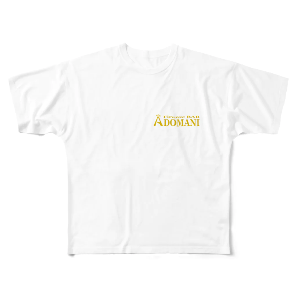 FirenzeBAR ADOMANIの背面イタリアカラー　ロゴ All-Over Print T-Shirt