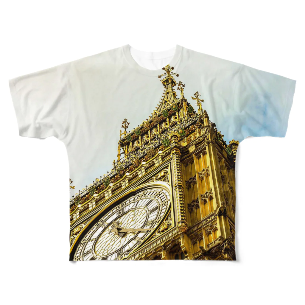 エリザベェトの時計塔 フルグラフィックTシャツ