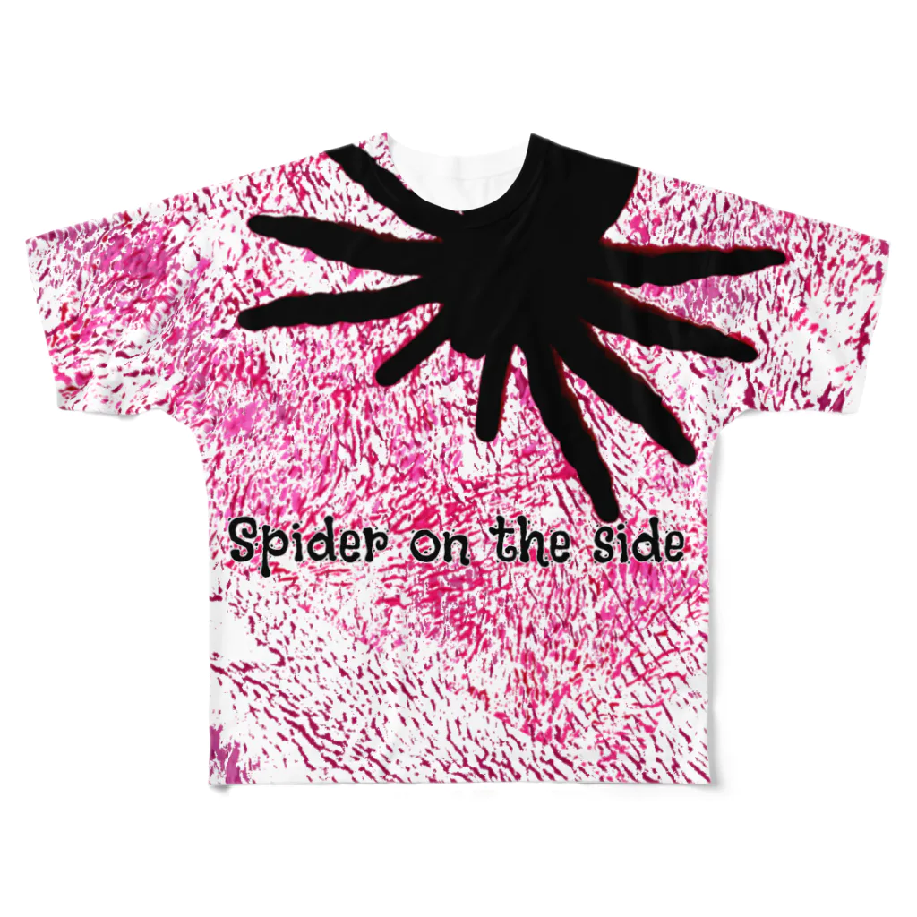 樹樹JUJUの蜘蛛は味方 フルグラフィックTシャツ