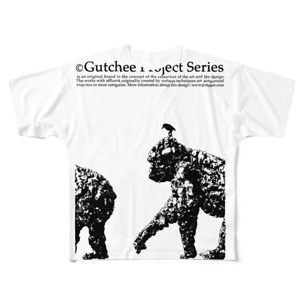 Gutchee ProjectsのStone gorilla_tsb01 フルグラフィックTシャツ