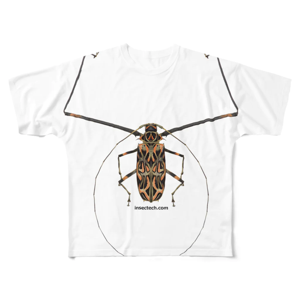 insectech.comのテナガカミキリ フルグラフィックTシャツ