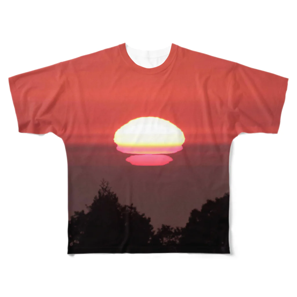 さくぺろの変形夕日 All-Over Print T-Shirt