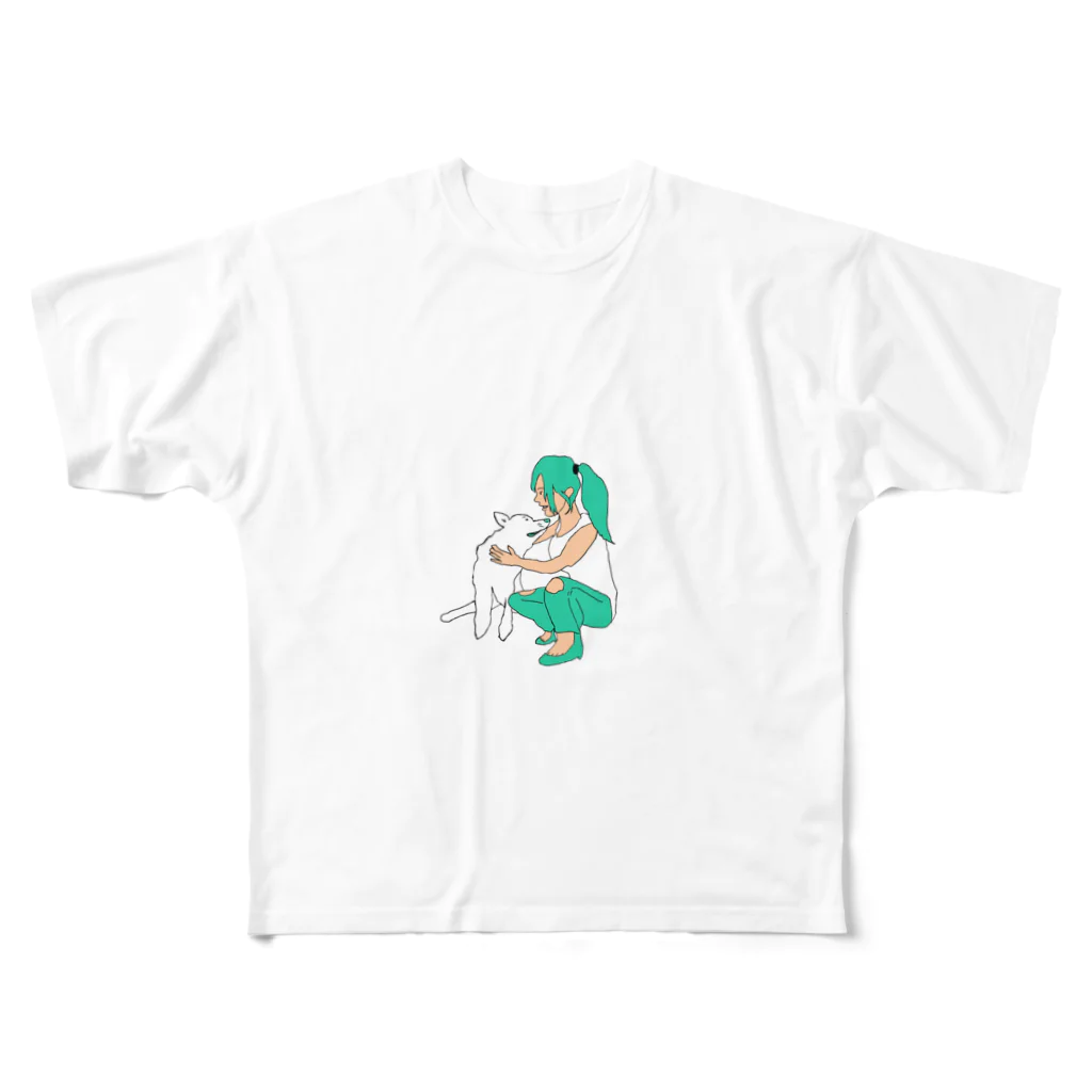 毎日奮闘ポニーテールの○○ちゃん。のにゅーみちゃん。 フルグラフィックTシャツ