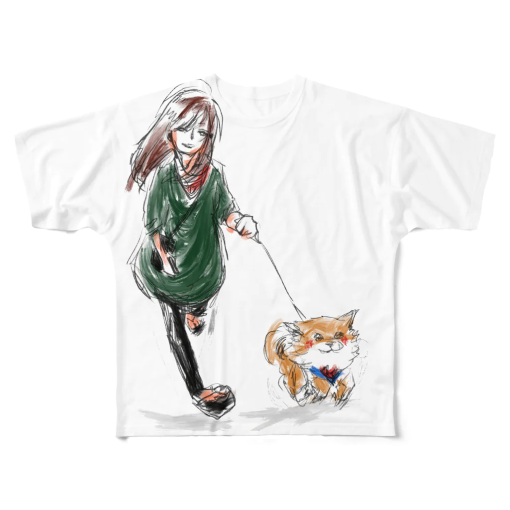 🌻ᴀᴋɪʏosᴛʏ🌻の散歩 All-Over Print T-Shirt