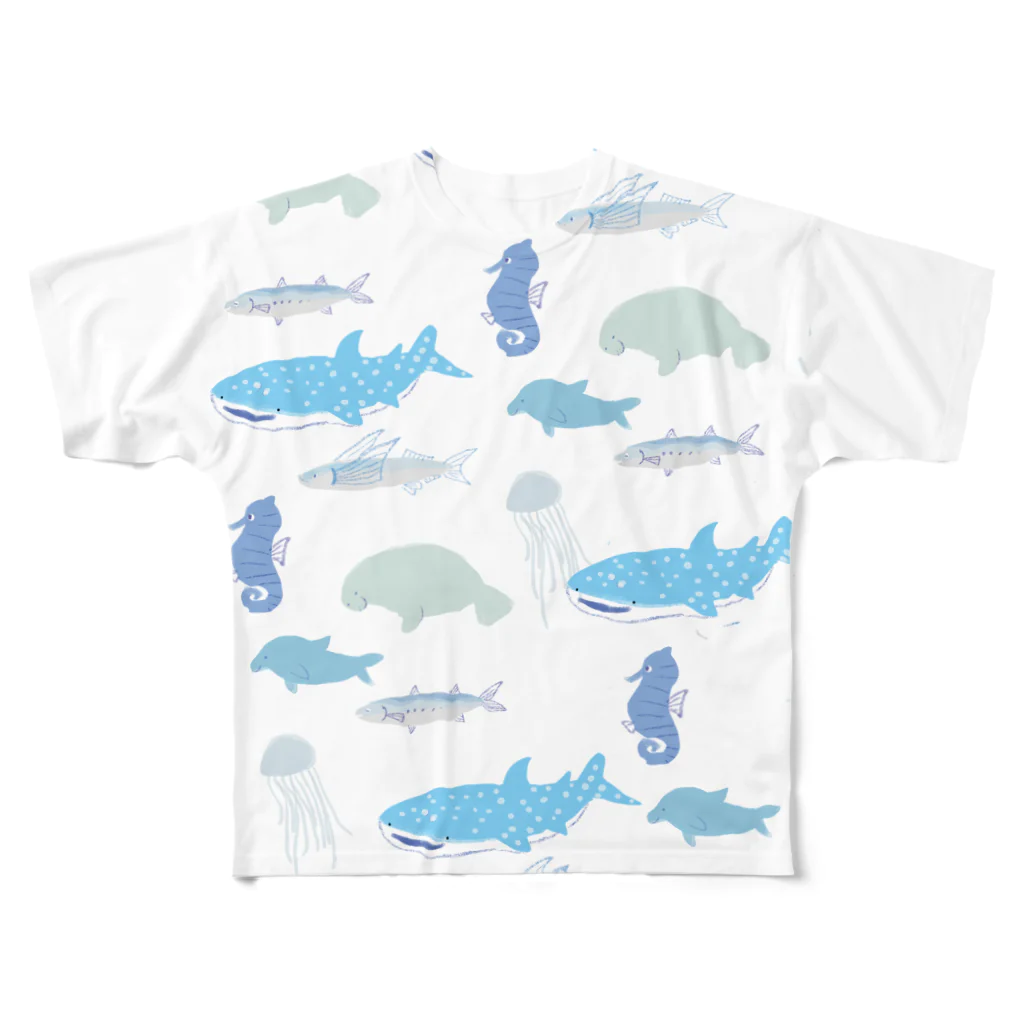 ももろ の海の生き物 フルグラフィックTシャツ