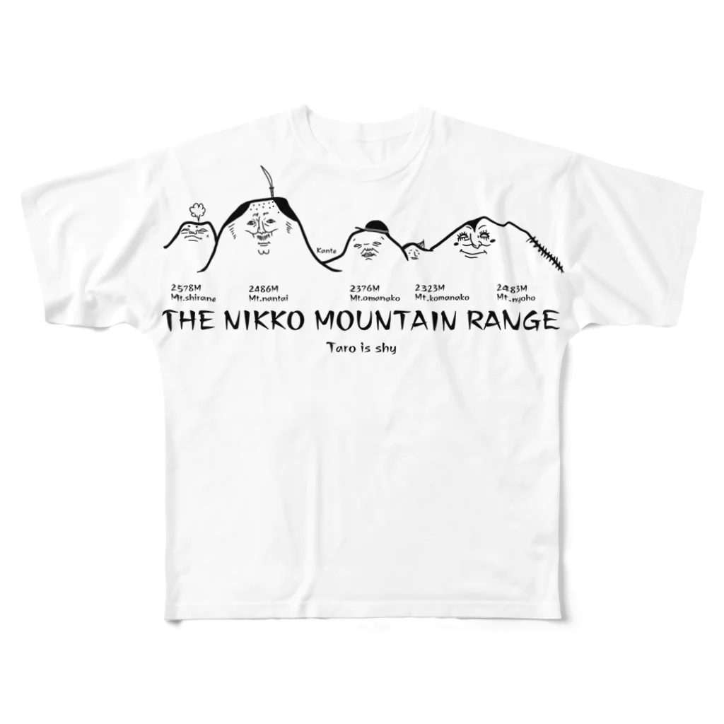 kanteの日光連山 フルグラフィックTシャツ