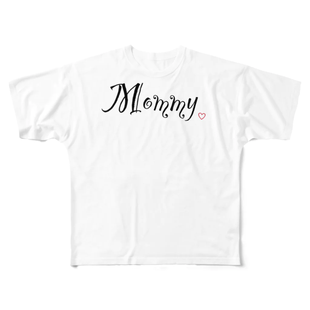 NonneのMommy ロゴ　ペアコーデ フルグラフィックTシャツ