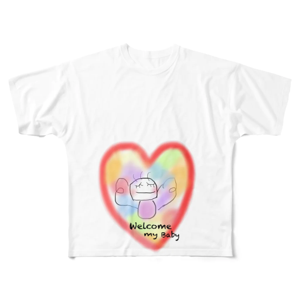 Nonneのマタニティ　Baby フルグラフィックTシャツ