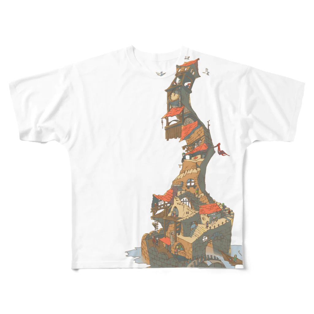 りーゆの積み木の建物 All-Over Print T-Shirt