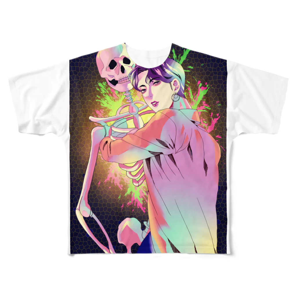 フラニーの髑髏と美青年 All-Over Print T-Shirt