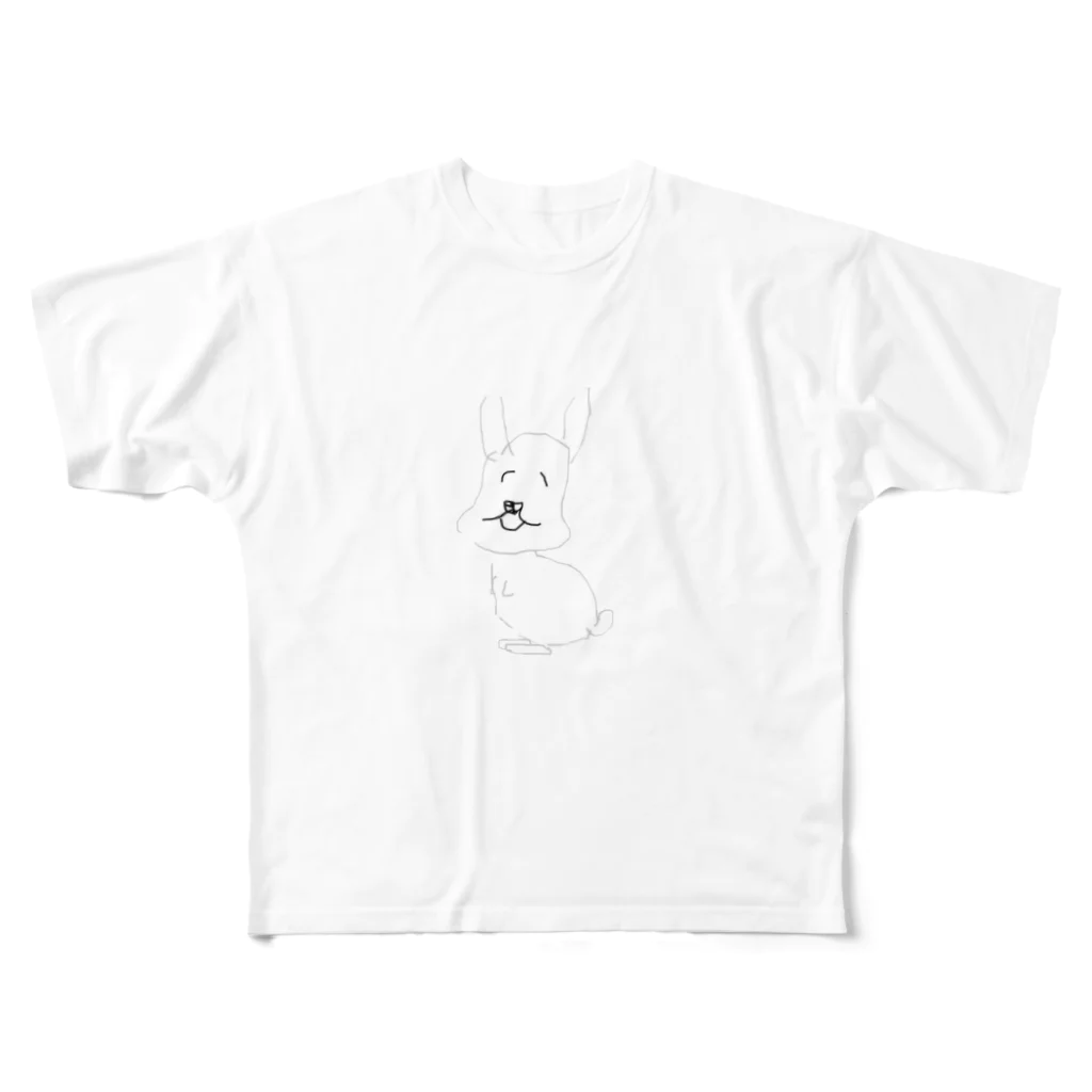 めぞんのほっきょくうさぎくん フルグラフィックTシャツ