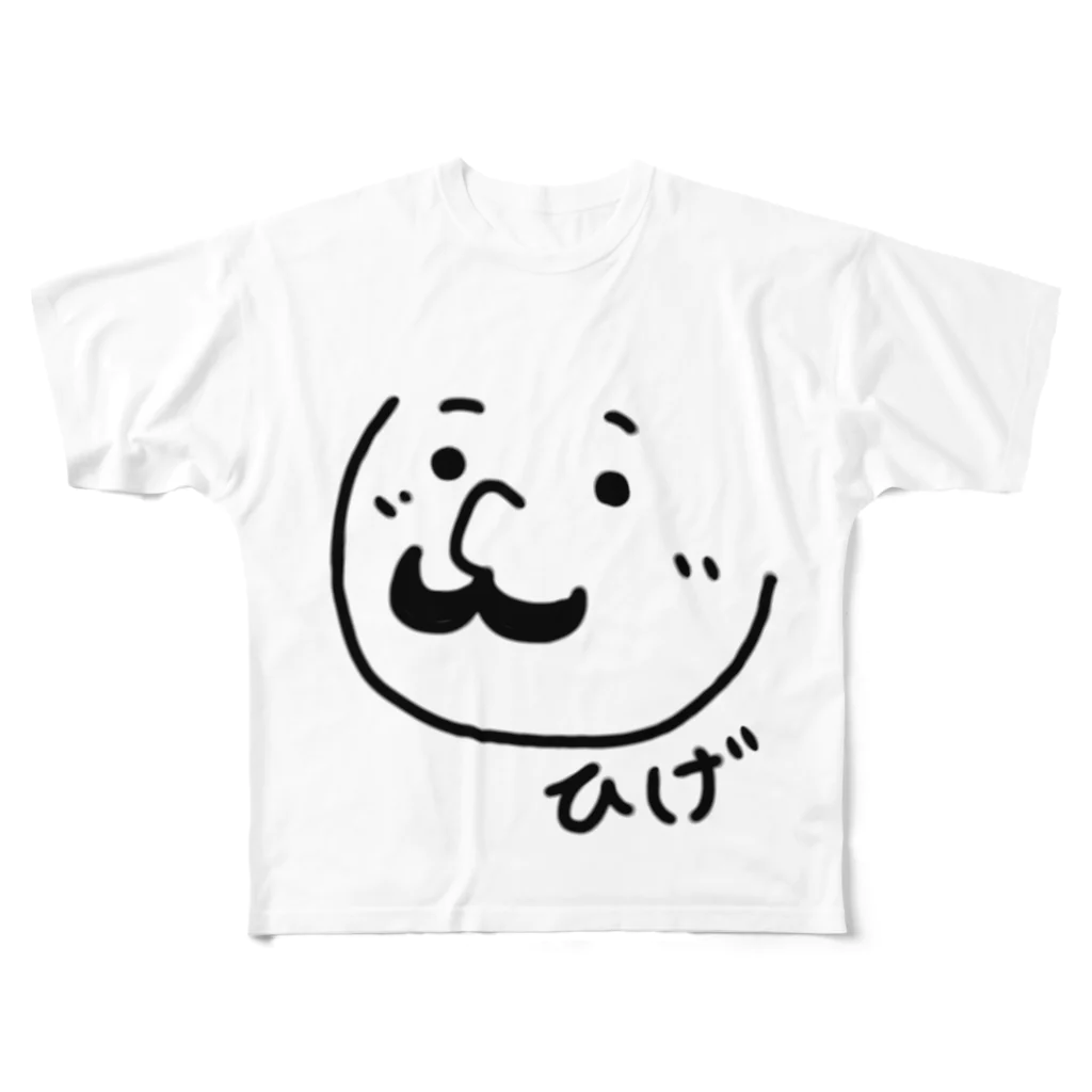 KUMA-09のひげくん フルグラフィックTシャツ