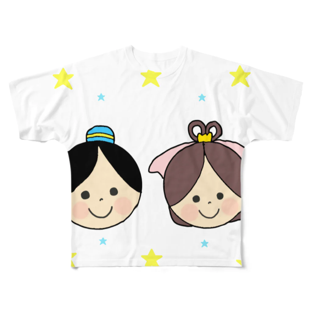 YuuのYuuオリジナルイラスト27 彦星と織姫 All-Over Print T-Shirt