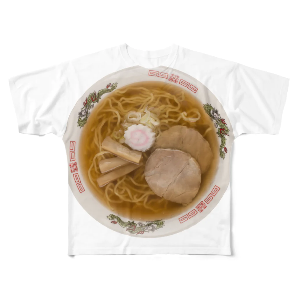 simoneのラーメン醤油 フルグラフィックTシャツ