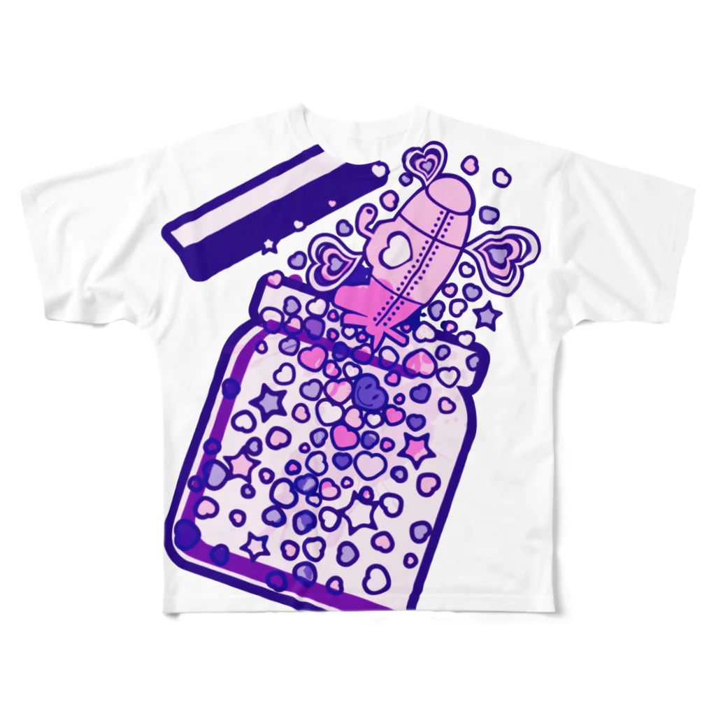 AURA_HYSTERICAのRomance_On_A_Submarine All-Over Print T-Shirt