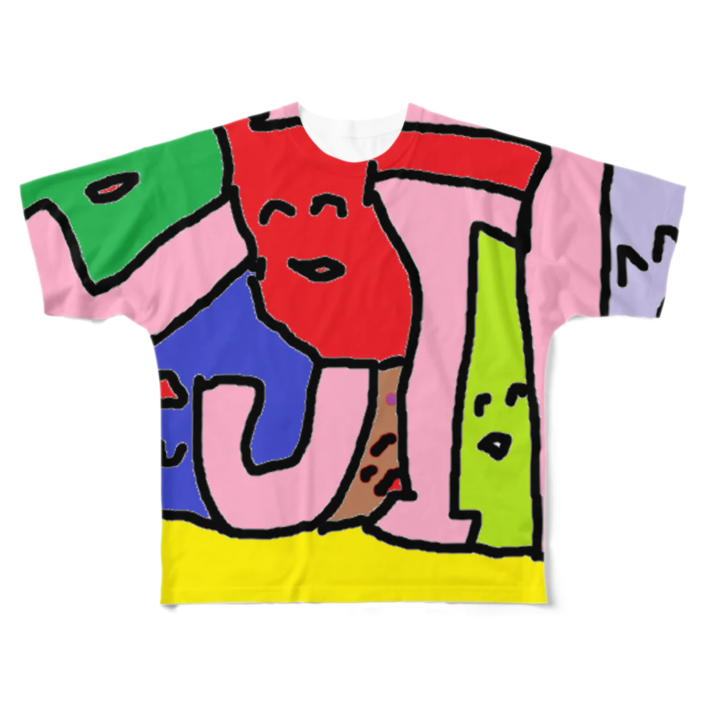 dekasugirumaraのシャレオツウハウハモテモテグッズ All-Over Print T-Shirt