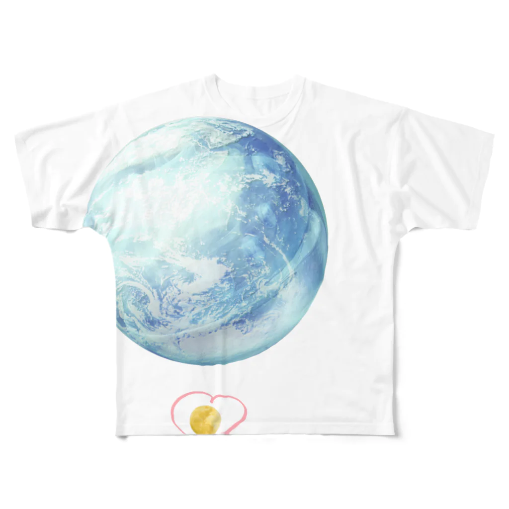 suparnaの地球の水 フルグラフィックTシャツ