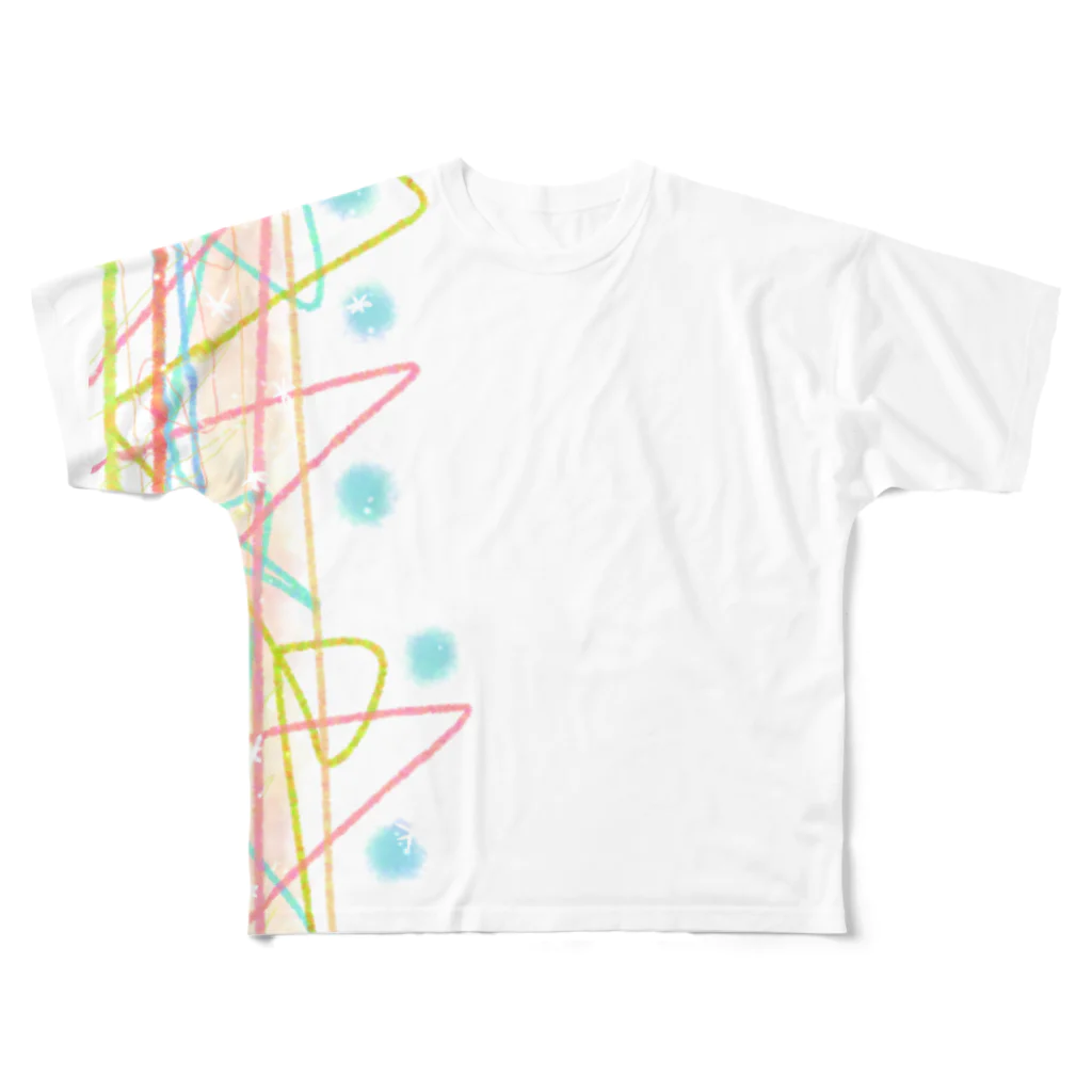 せきね まりののパステルキラキラ達🌈 All-Over Print T-Shirt