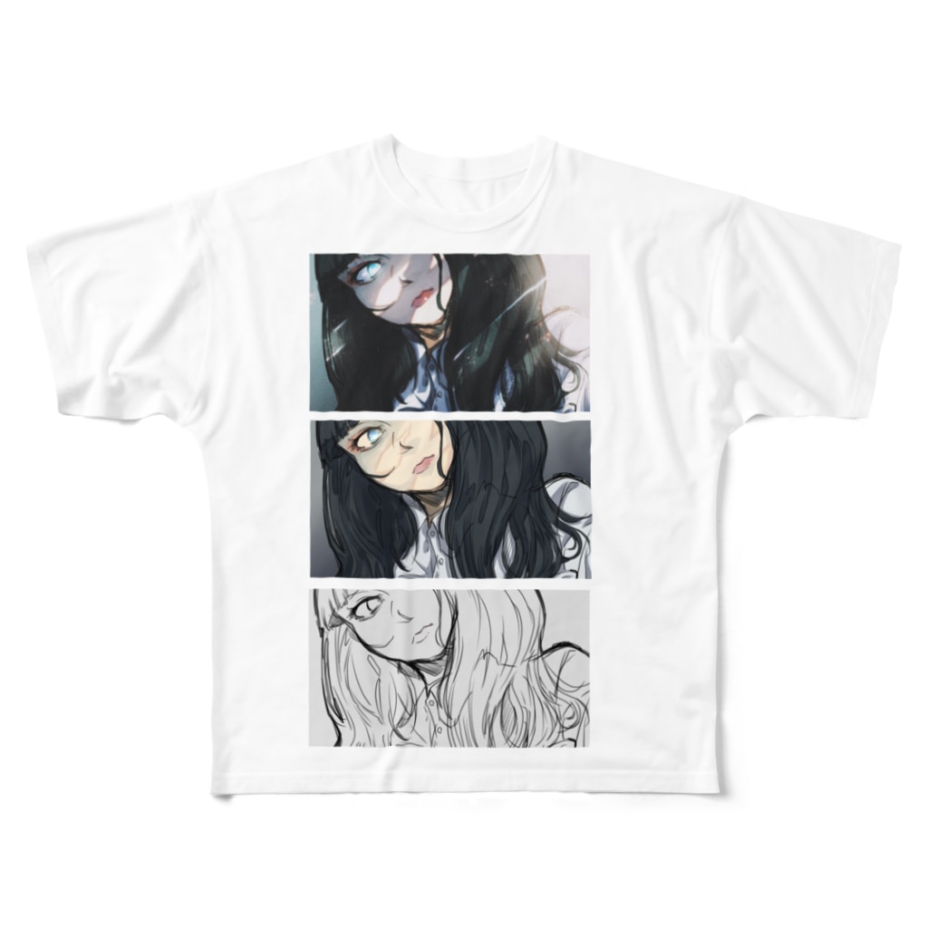 イラスト過程 プリントtシャツ All Over Print T Shirt By O D Shop Syunta Suzuri