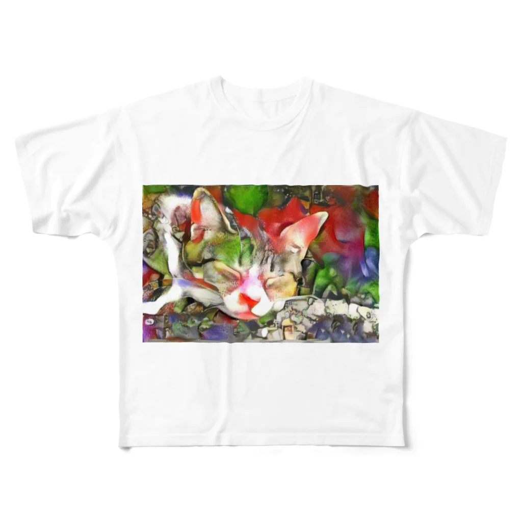 yoshica's design caféのネコ[ゆめかわいい] All-Over Print T-Shirt