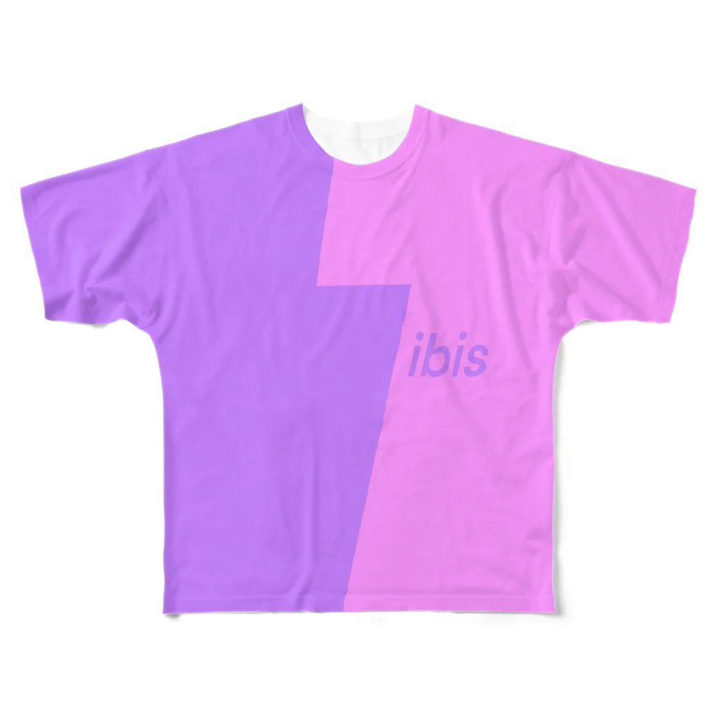 IBISCHAOS/アイビスカオスのibis Purple フルグラフィックTシャツ