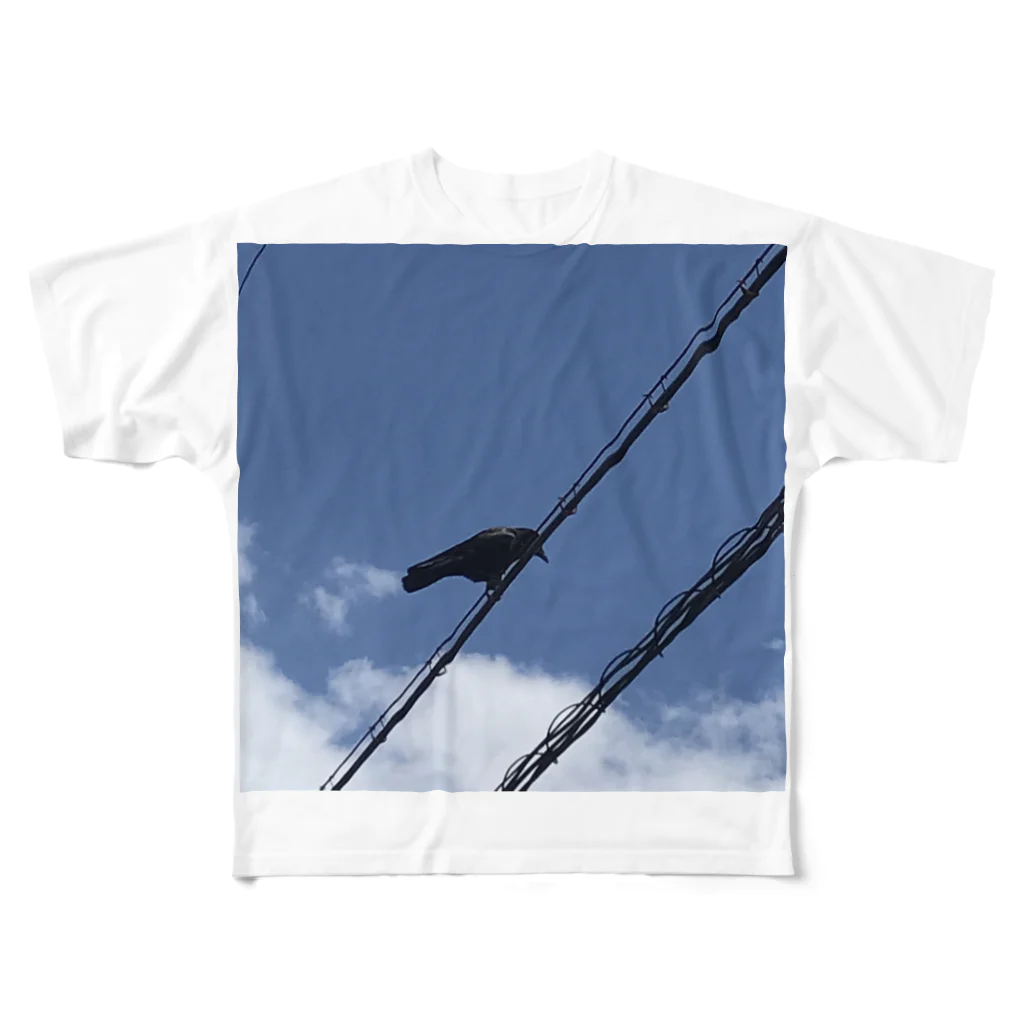 hooyのカラスバックプリントTシャツ All-Over Print T-Shirt