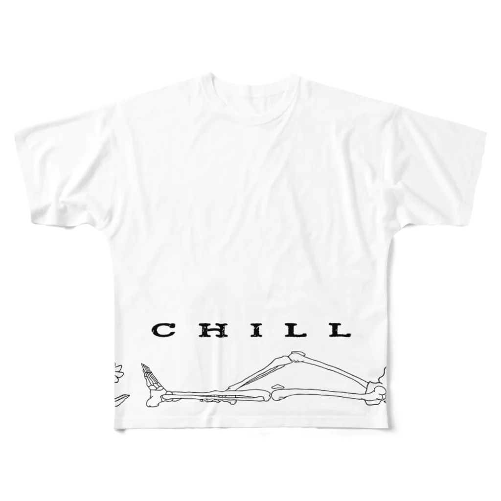 マッチアンドポンプ舎 suzuri支店のChill フルグラフィックTシャツ