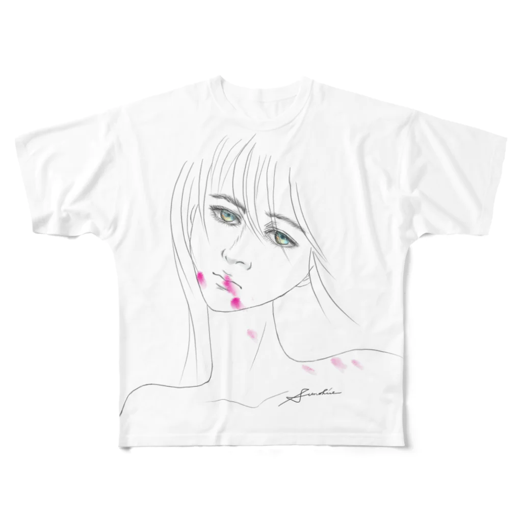 Sunshine_*のLipstick_blood フルグラフィックTシャツ