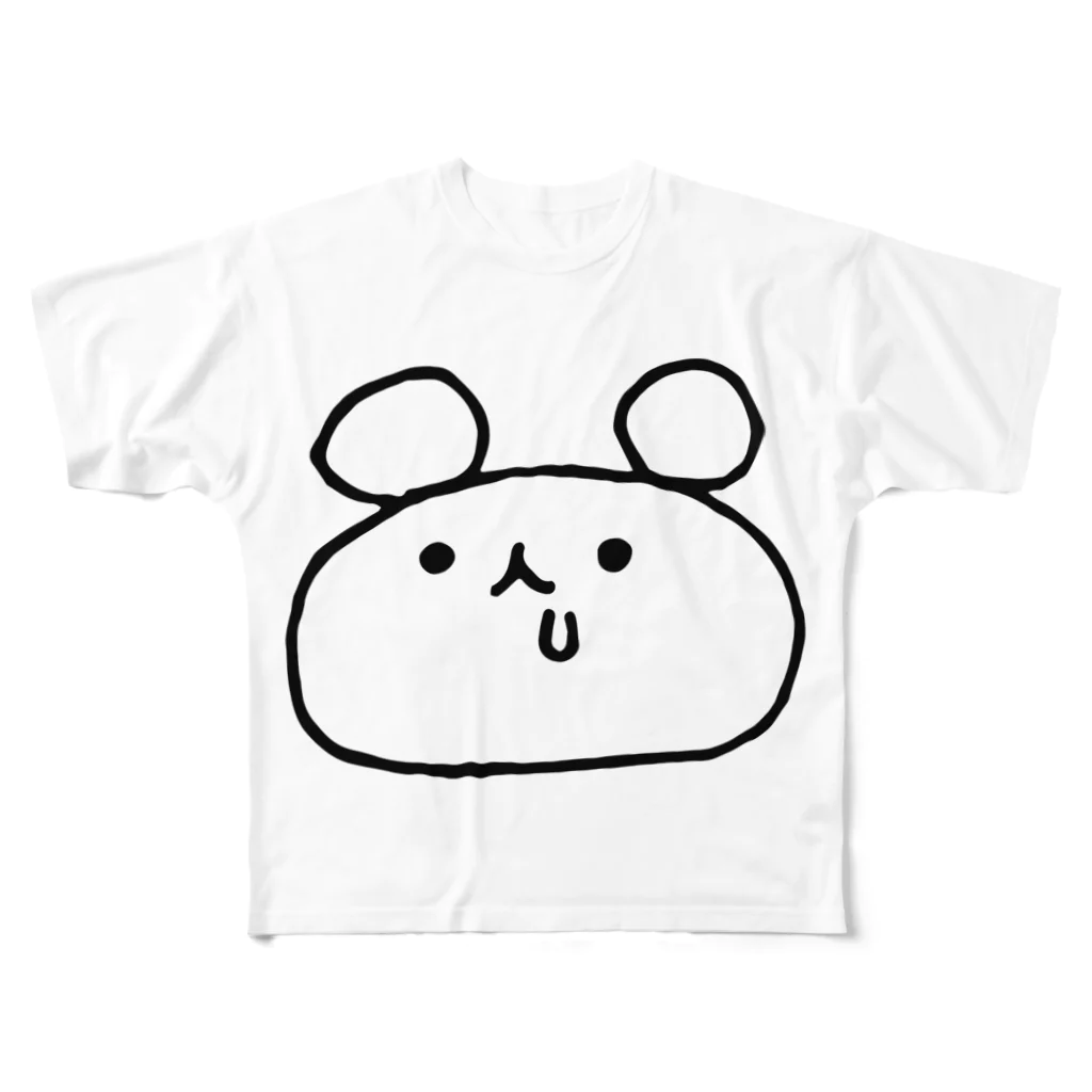 【ama*ama designstore　＜SUZURI店＞】のはらへりくま（BIG） フルグラフィックTシャツ