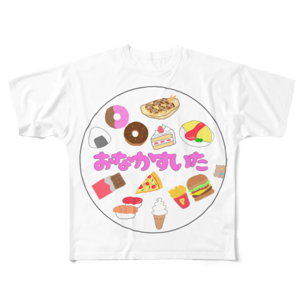 食いしん坊ママの腹ペコクマちゃん フルグラフィックTシャツ