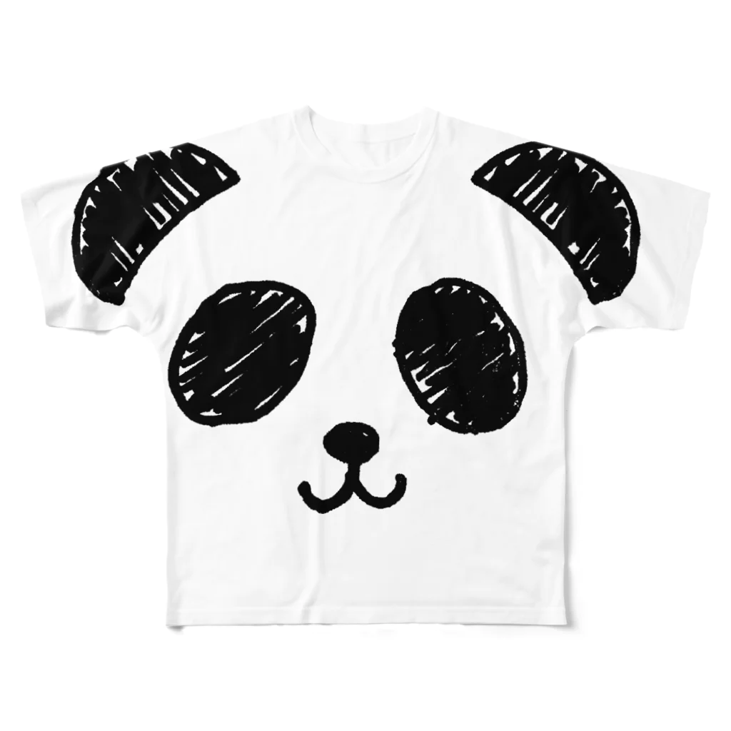 ことり屋のパンダ フルグラフィックTシャツ