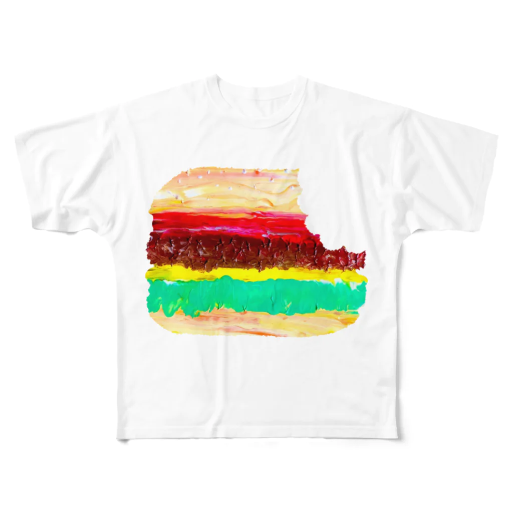 せきね まりののハンバーガー食べました🍔 フルグラフィックTシャツ