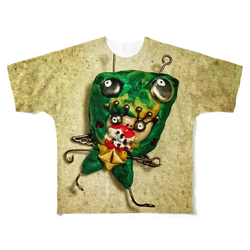 ひろろろろーんの小部屋のカマキリ チャ🌱チャ🌱チャ All-Over Print T-Shirt