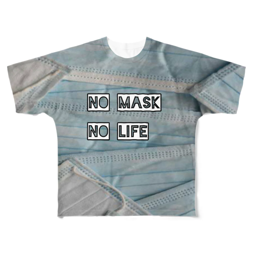 RaRaRa-DesignのNo MASK No LIFE フルグラフィックTシャツ