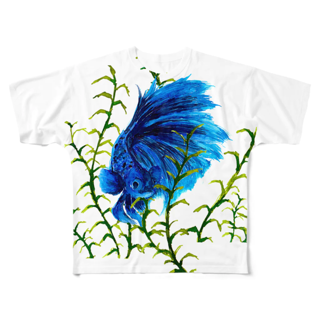 Aquarium No.31のインクベタ フルグラフィックTシャツ