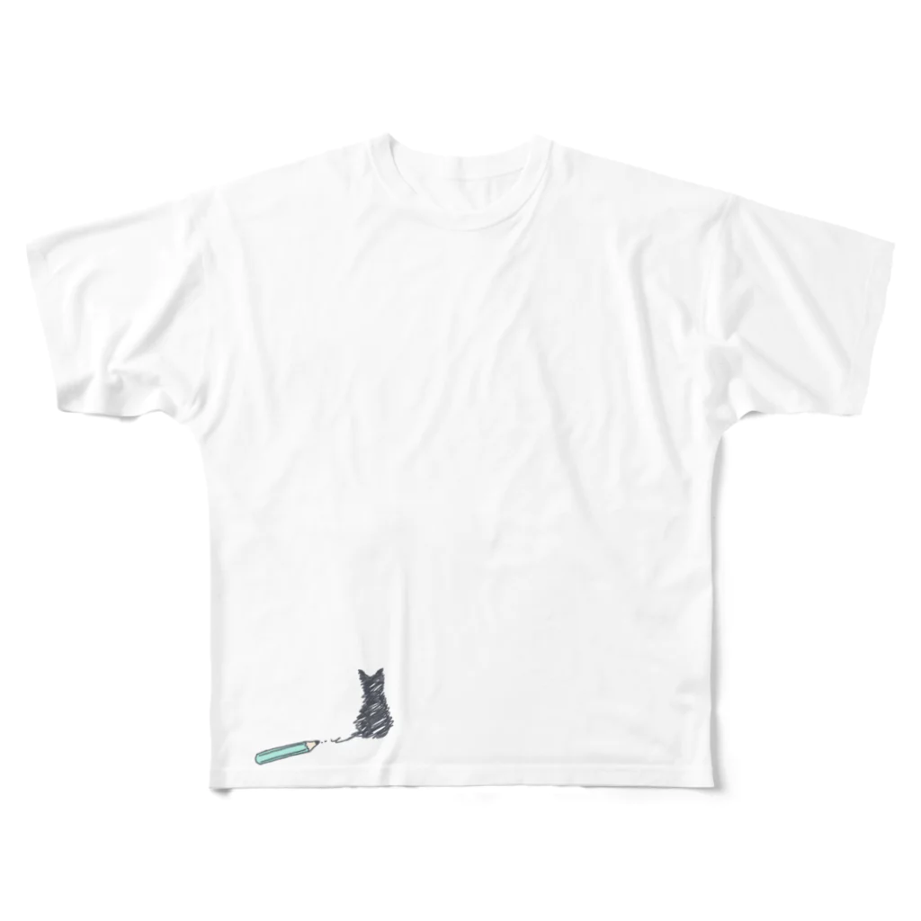 kou.roのねこ フルグラフィックTシャツ