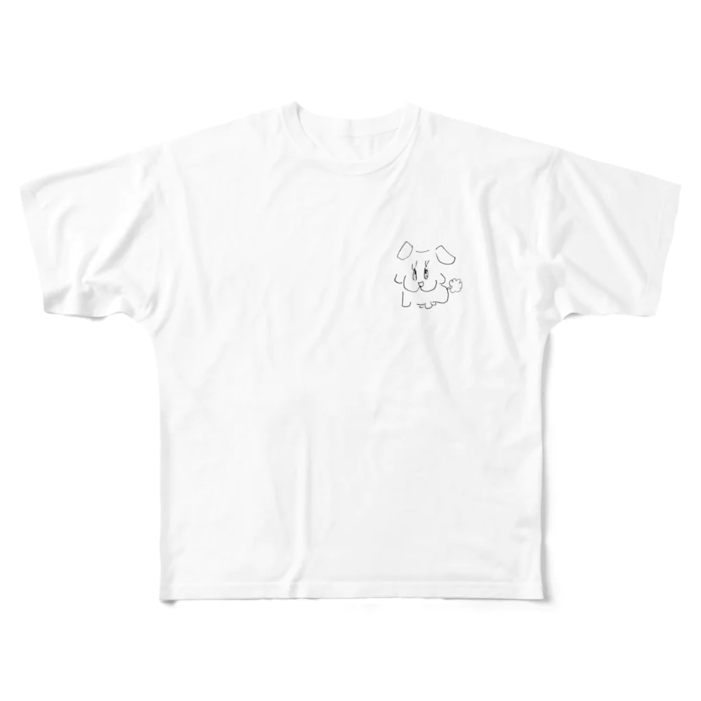 ﾊﾐｶﾞｷｺのイッヌ フルグラフィックTシャツ