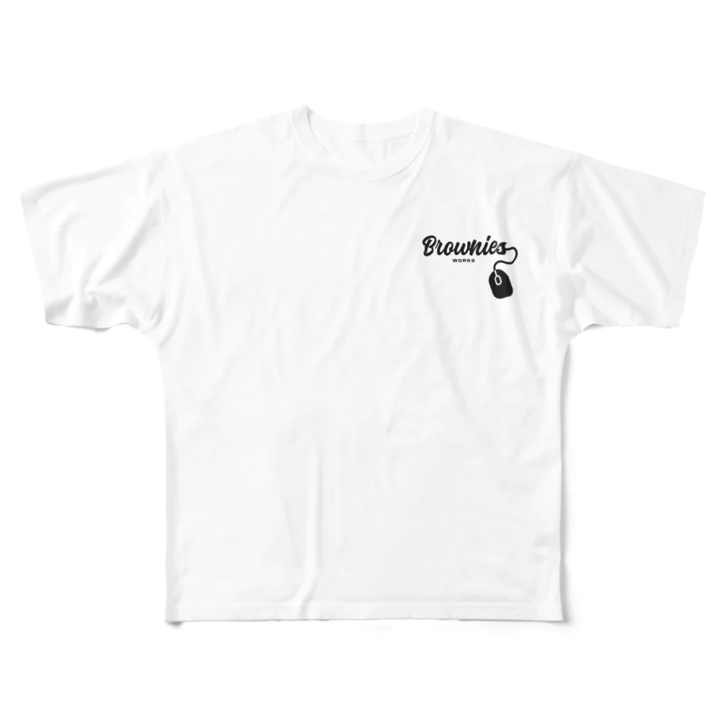 Brownies Works ShopのBrownies Worksマウス フルグラフィックTシャツ