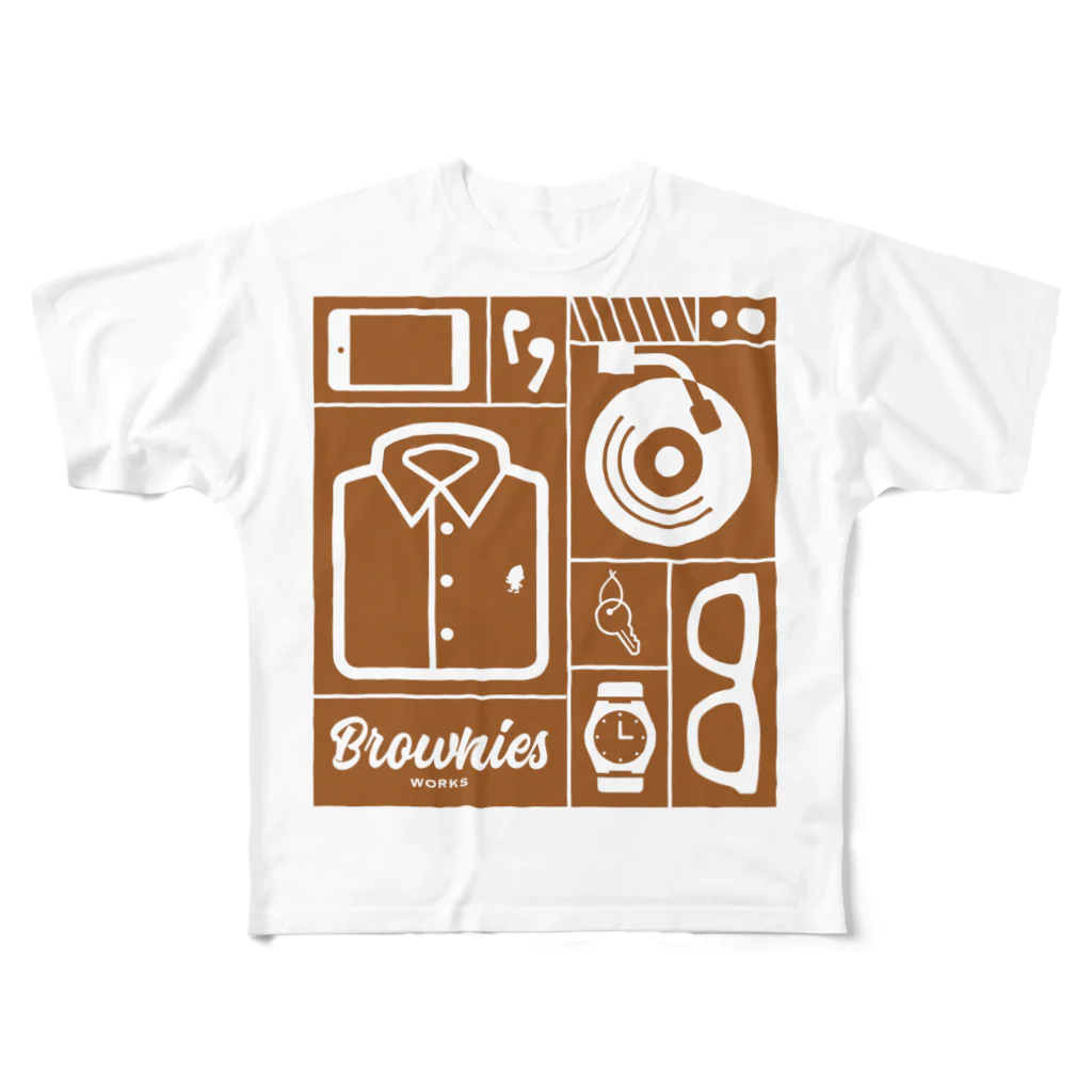 Brownies Works ShopのBrownies Works引き出し フルグラフィックTシャツ