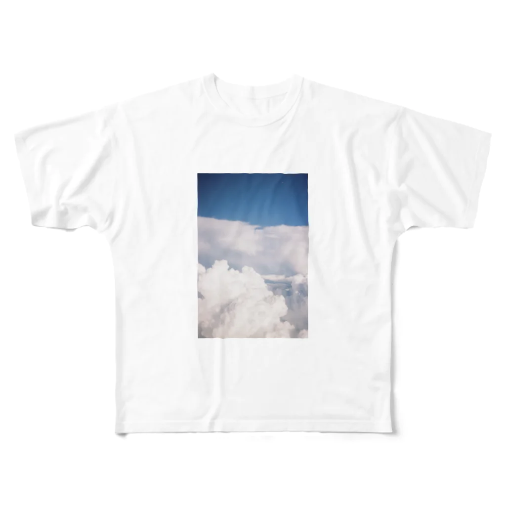  heymangoのlook up to the sky フルグラフィックTシャツ