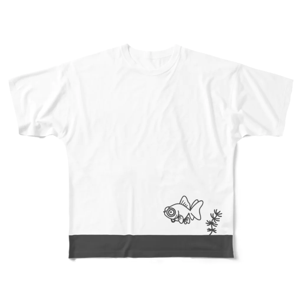 シーラカンス屋さん　　　　　　　　　　　suzuri店のデメキン All-Over Print T-Shirt