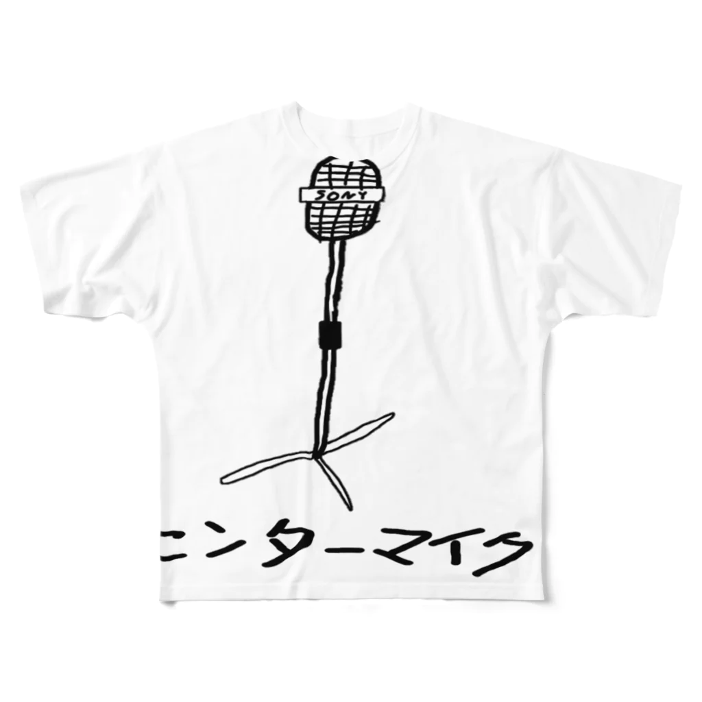 マイティガールのセンターマイク フルグラフィックTシャツ