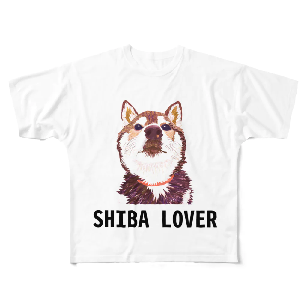 のぐちさきのSHIBA LOVER All-Over Print T-Shirt