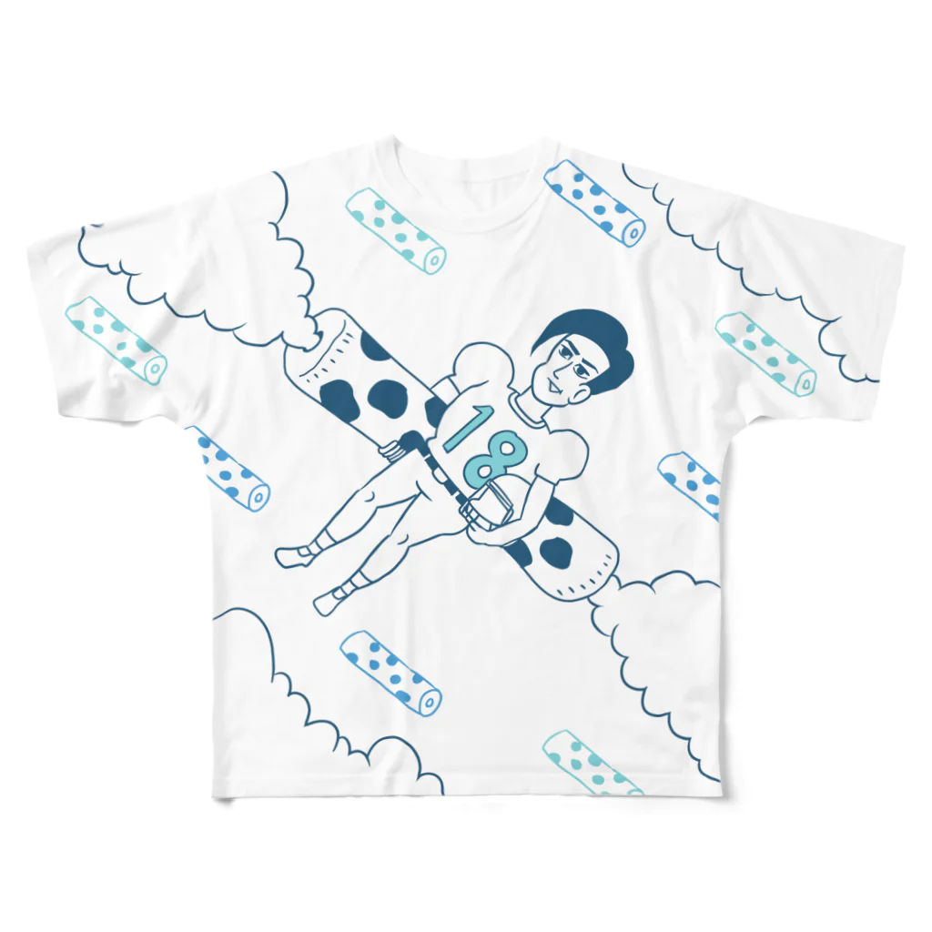 室木おすしのちくわとアメフト All-Over Print T-Shirt