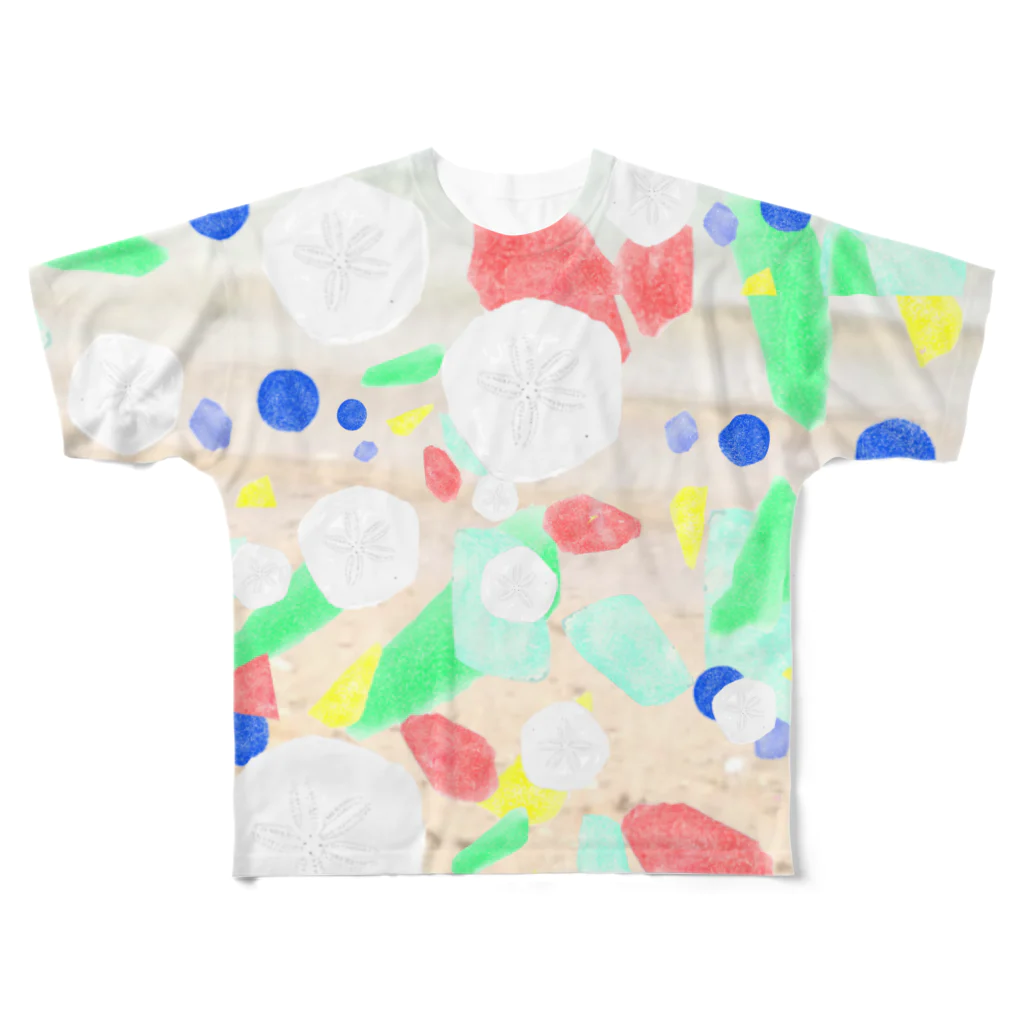 ビーチコーマーのカシパン、ビー玉、ビーチグラス All-Over Print T-Shirt