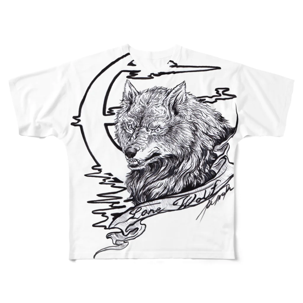 MinoriのLone Wolf All-Over Print T-Shirt