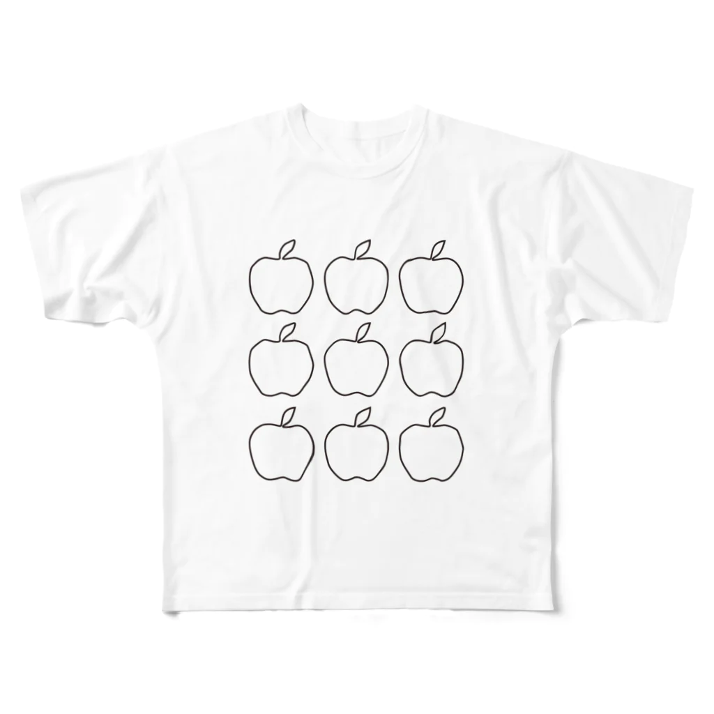 Tシャツ屋たかちゃんのringo林檎リンゴ All-Over Print T-Shirt