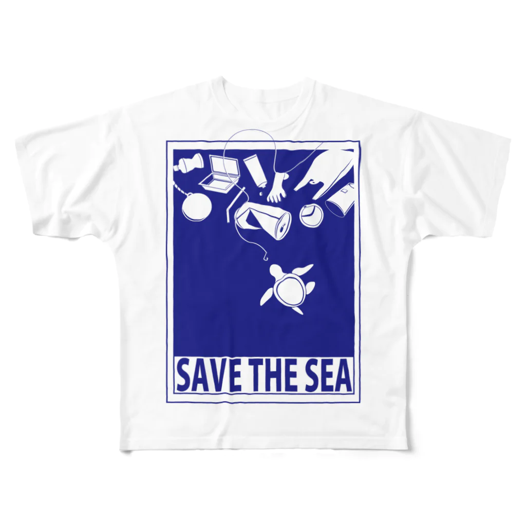 ナントカのSAVE THE SEA All-Over Print T-Shirt