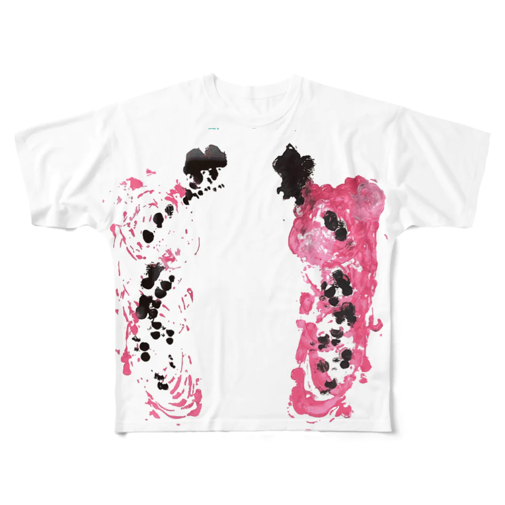 空に花もようのてんとうむし All-Over Print T-Shirt