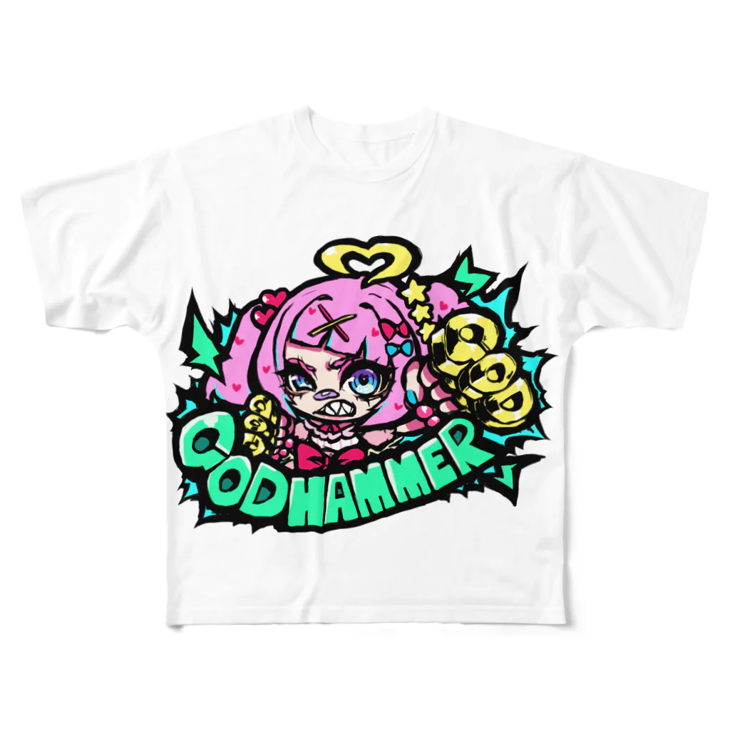 ViViD FoRmの神の鉄槌Tシャツ（両面） All-Over Print T-Shirt